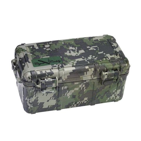 Image of Cigar Caddy Travel Humidor - 15 Cigars Camouflage - Water Resistant - Shades of Havana