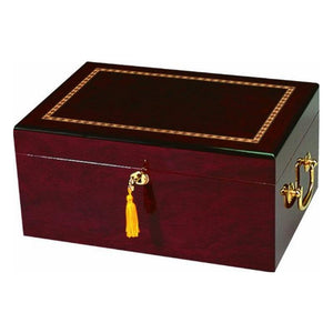 Alhambra High Gloss Maple Humidor - 100 Cigar Capacity - Shades of Havana