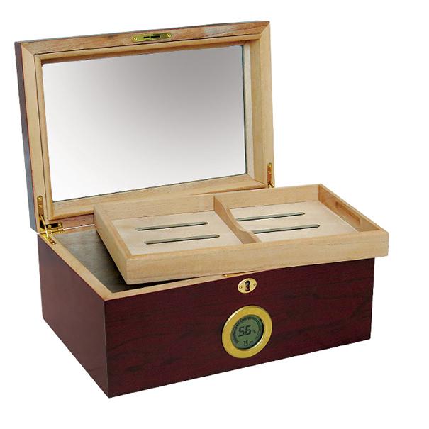 Berkeley Digital Electronic Humidor Glass Top 100 Cigar Count - Shades of Havana