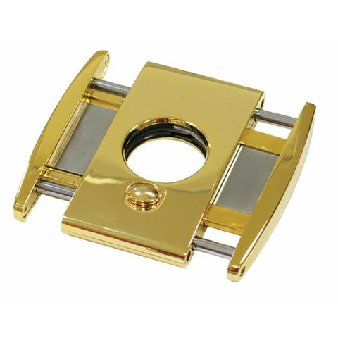 Image of TITAN Gold - High End Box Wing Cigar Cutter - Dual Blade Cutter - With Spring Loaded Action - Shades of Havana