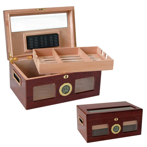 Image of Valencia Digital Electronic Humidor 120 Cigar Count - Shades of Havana