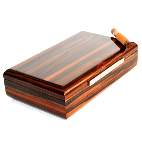 Image of Vanderbilt Electronic Humidor - Ebony Wood Finish 120 Cigar Capacity - Shades of Havana