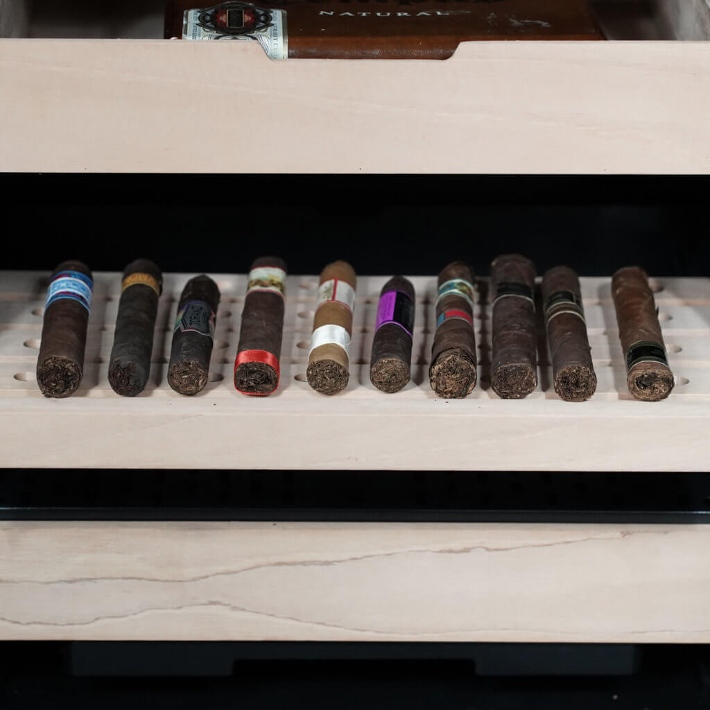 Whynter 421HC Cigar Cabinet Humidor Cooler with Humidity Temperature Control and Spanish Cedar Shelves - 4.2 Cu.Ft.