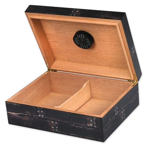 Image of Blood Red Moon Humidor 100 Cigar Count with Brand Art - Shades of Havana