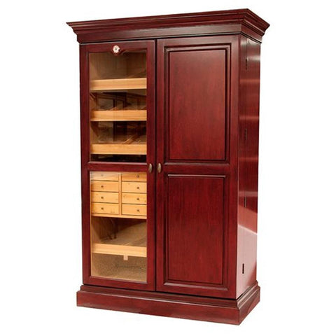 Image of Wine Bar & Cigar Cabinet Humidor - Wine Rack - 3000 Cigars - Shades of Havana