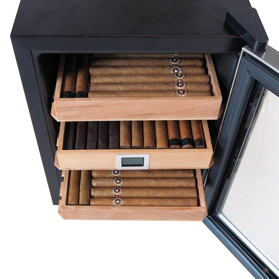 Clevelander Electronic Humidor Cabinet 250 Cigar Count | Electric Humidifier - Shades of Havana