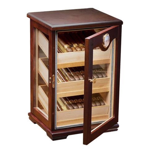 Image of Milano Humidor Cabinet Display 125 Cigar Count - Shades of Havana