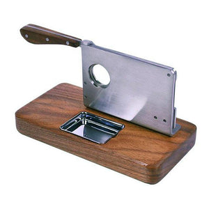 Table Top Cutter - Classic Style Walnut and Stainless Steel - Shades of Havana