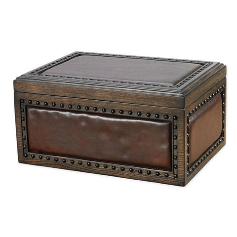 Image of Nottingham Antique Humidor 200 Cigar Count | Wood & Leather - Shades of Havana