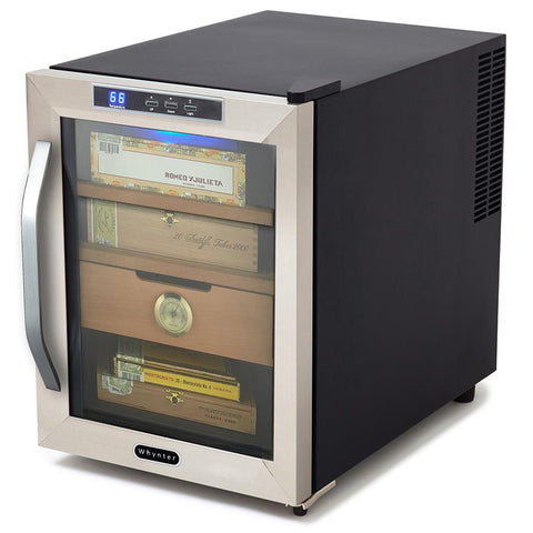 Image of Whynter Stainless Steel 1.2 cu. ft. Cigar Cooler Humidor 250 Cigars - CHC-120S - Shades of Havana