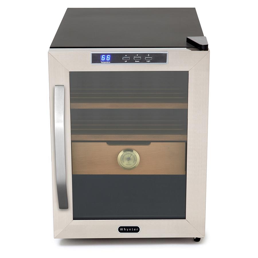 Whynter Stainless Steel 1.2 cu. ft. Cigar Cooler Humidor 250 Cigars - CHC-120S - Shades of Havana