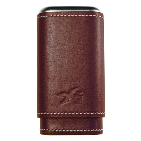 Image of Xikar Envoy 3-Finger Leather Cigar Case - Shades of Havana