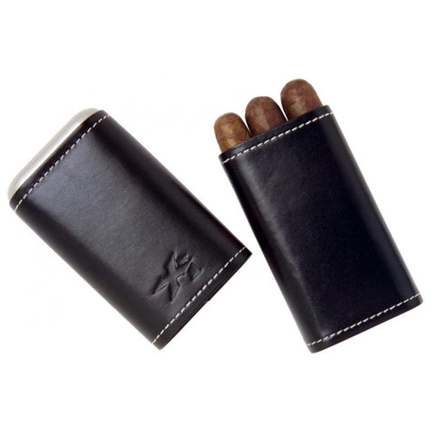 Image of Xikar Envoy 3-Finger Leather Cigar Case - Shades of Havana