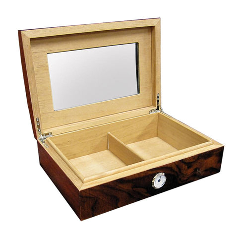 Image of Addison Glass Top Humidor 40 Cigar Count - Shades of Havana
