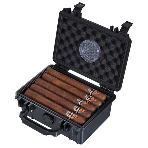 Ryder Hard Plastic Travel Cigar Humidor 15 Cigar Count - Shades of Havana