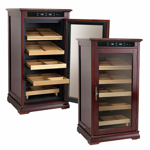 Image of Redford 1250 Cigar Count Electronic Humidor Cabinet | Electric Control - Shades of Havana