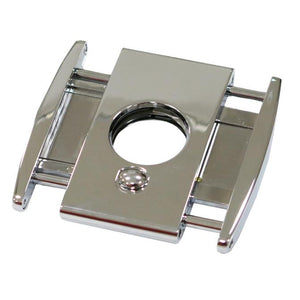 TITAN Silver - High End Box Wing Cigar Cutter - Dual Blade Cutter - With Spring Loaded Action - Shades of Havana