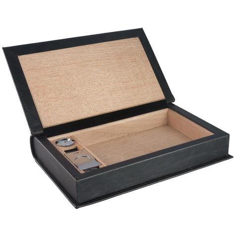 Folio Travel Humidor Kit 5 Cigar Count | Black Leather