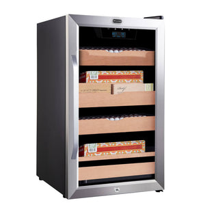 Whynter 421HC Cigar Cabinet Humidor Cooler with Humidity Temperature Control and Spanish Cedar Shelves - 4.2 Cu.Ft.
