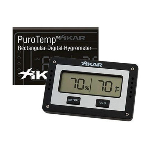 Image of Xikar PuroTemp Rectangle Digital Hygrometer - Shades of Havana