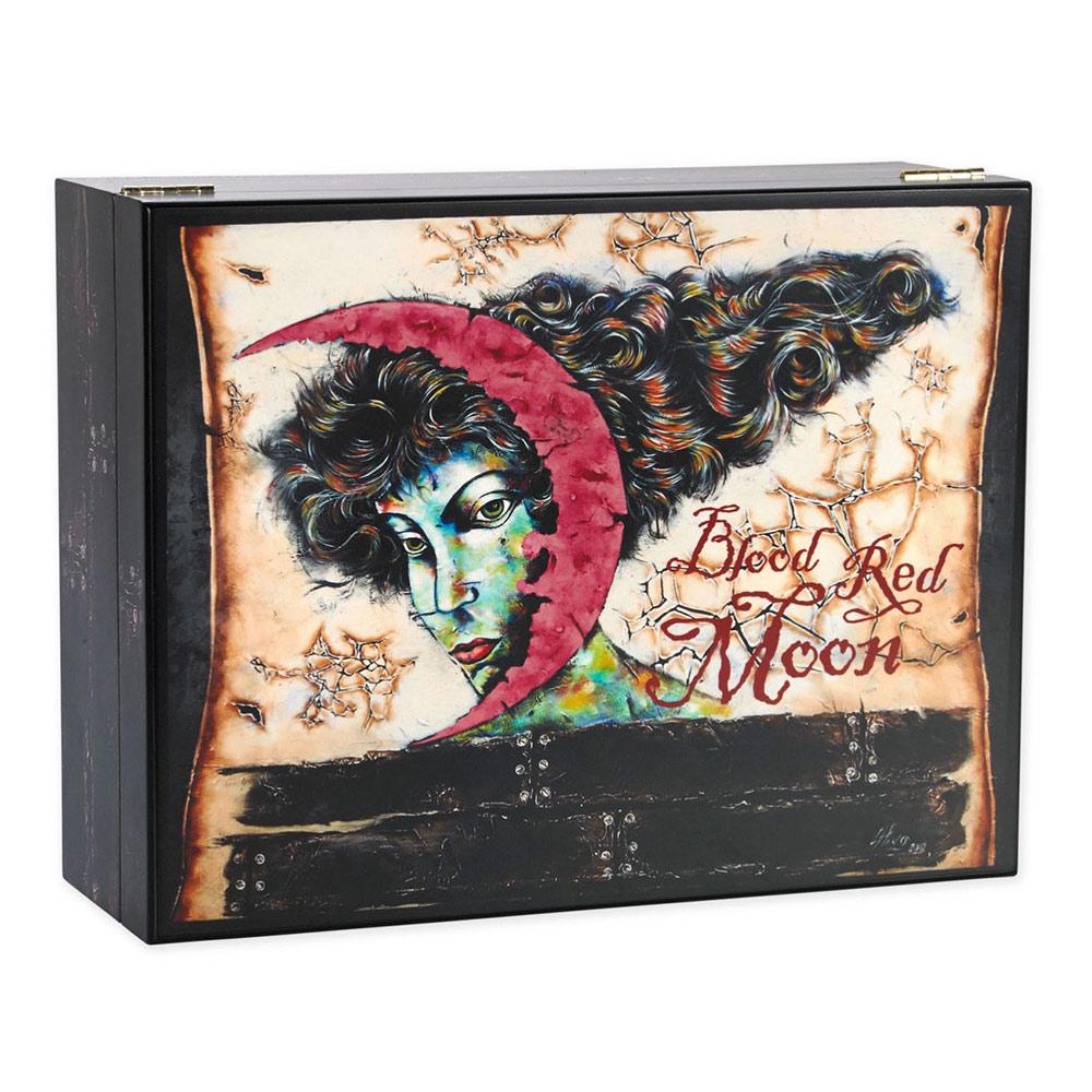 Blood Red Moon Humidor 100 Cigar Count with Brand Art - Shades of Havana