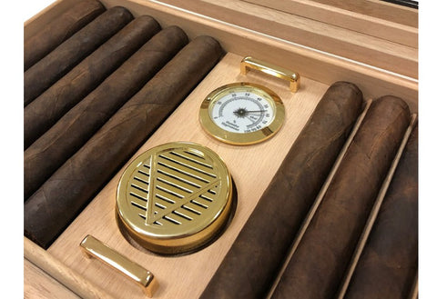 Image of Braydon Glasstop Humidor - 35 Cigar Count - Shades of Havana