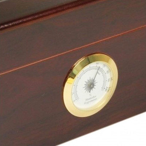 Image of Capri Glass Top Humidor With Front Mount Hygrometer | 25-50 Cigar Count - Shades of Havana