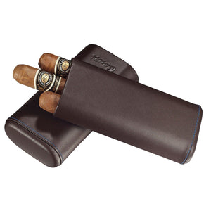 Vicenza - Brown Leather Cigar Case - Large Ring Gauge - Caseti - Shades of Havana