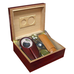 Diplomat Cherry Humidor Kit 25 to 50 Cigar Count - Shades of Havana