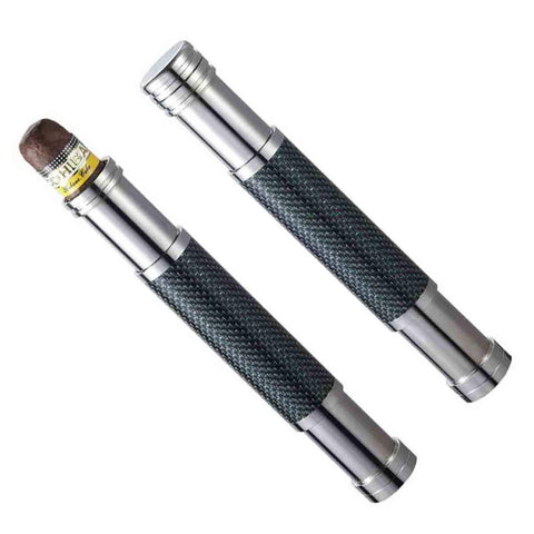 Image of Kinetic III Titanium and Carbon Fiber Adjustable 1 Cigar Tube - Shades of Havana