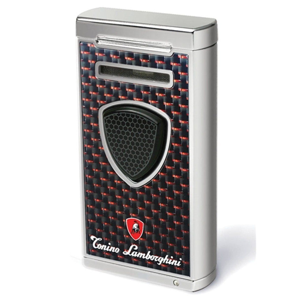 Pergusa - Black And Red Carbon Fiber Torch Flame Lighter - Tonino Lamborghini - Shades of Havana