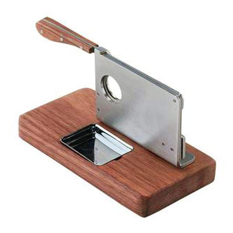 Image of Table Top Cutter - Classic Style Walnut and Stainless Steel - Shades of Havana