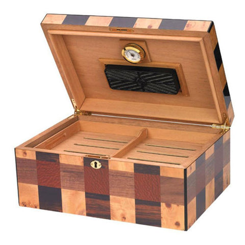 Image of Othello Humidor Checkerboard 100 Cigar Count - Shades of Havana