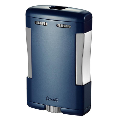 Image of Sparta - Blue Matte Triple Torch Flame Cigar Table Lighter - Caseti - Shades of Havana