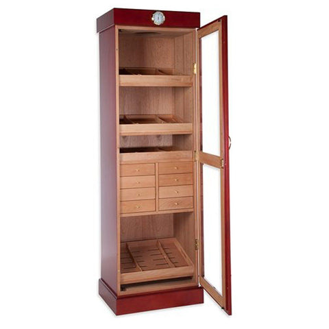 Image of Tower of Power Humidor Cabinet 2000 Cigar Count - Shades of Havana