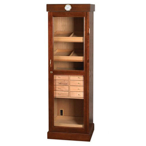 Image of Tower of Power Humidor Cabinet 2000 Cigar Count - Shades of Havana