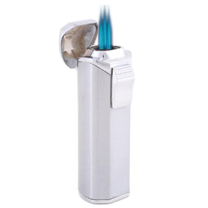 Trio Triple Torch Flame Lighter with Built-In Cigar Punch - Shades of Havana
