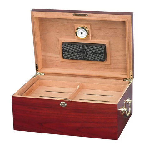 Image of Tuscany Humidor 100 Cigar Count | High Gloss Cherry - Shades of Havana