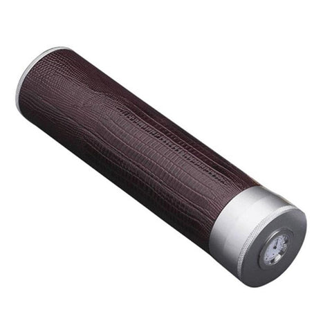 Comodo Aluminum Cigar Case | Dark Purple Leather - Shades of Havana
