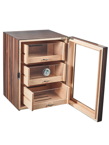 Image of Gorman Macassar Ebony Cabinet Humidor - 150 Cigar Count - Shades of Havana