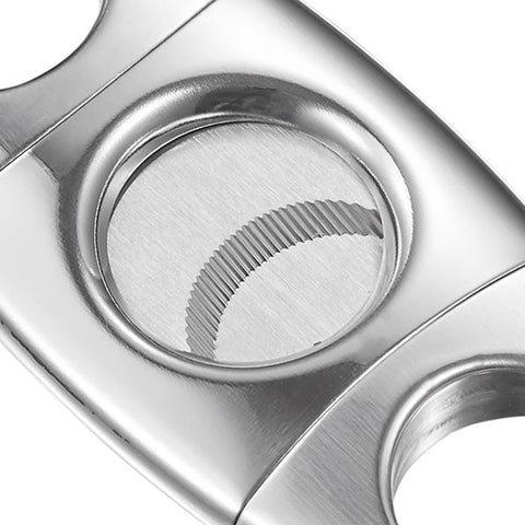 69bourbons Stainless Steel Wood Tear Drop Cigar Cutter - Double Guillotine Blade Tobacco Cutting Tool- 1-Inch Diameter Hole Cigar Accessories for